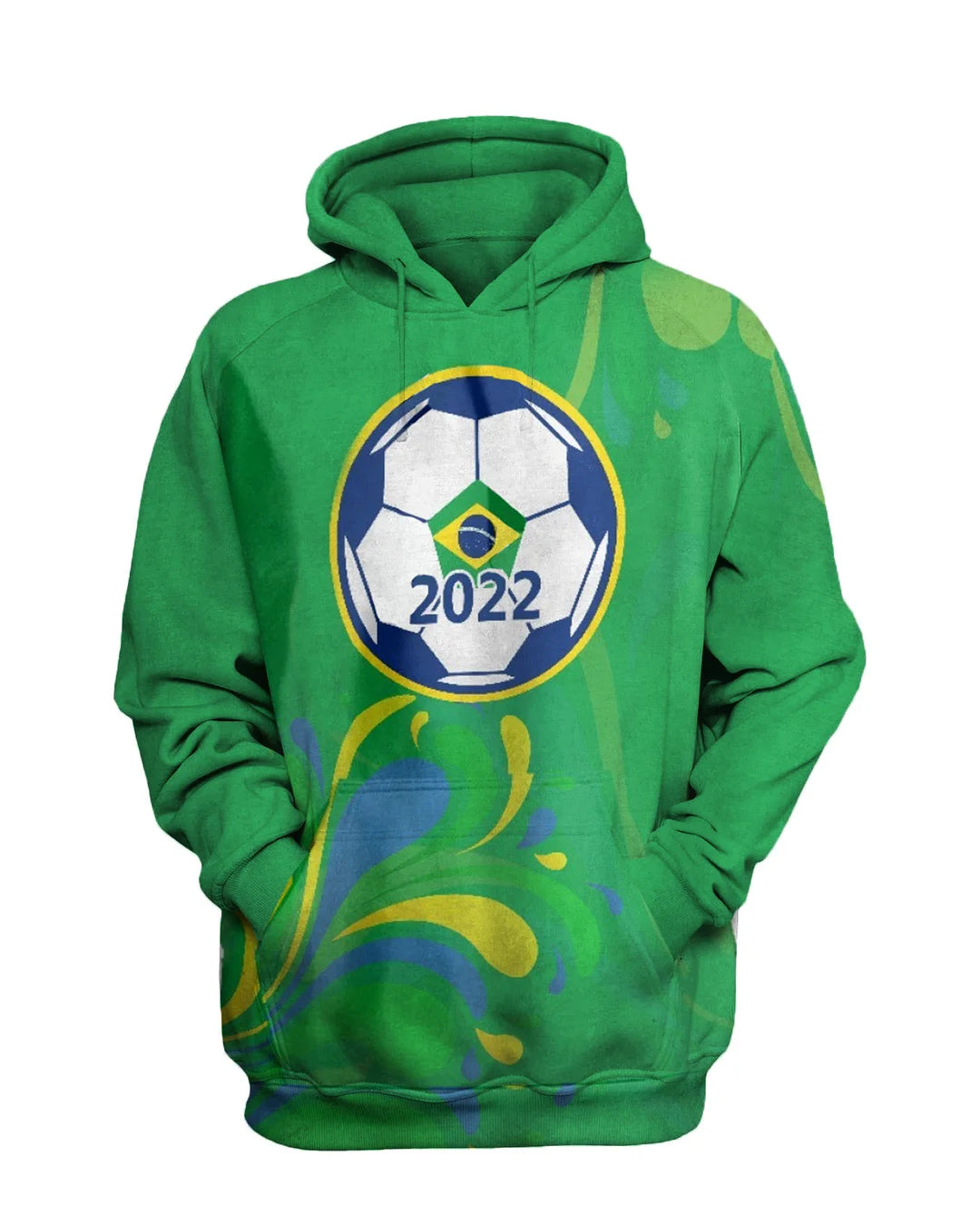 2022 Brazil National Football Team Printed Sweatshirt Set