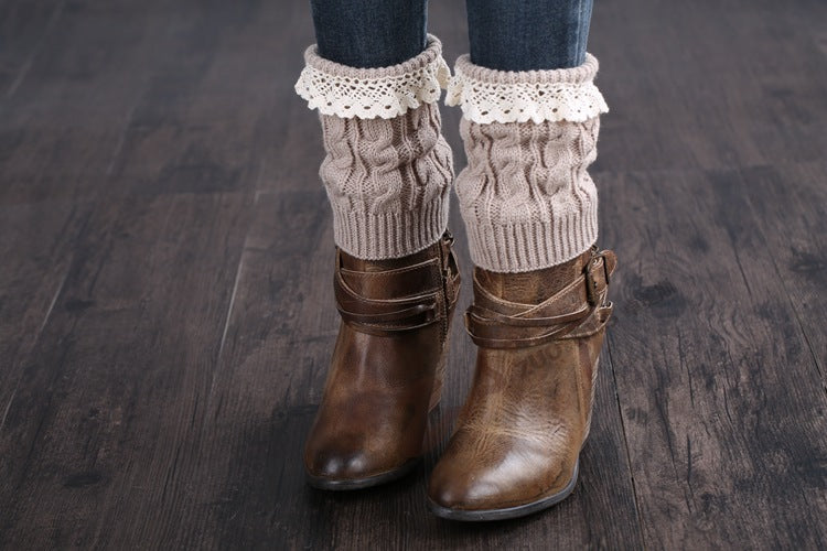 Knitted Wool Lace Socks