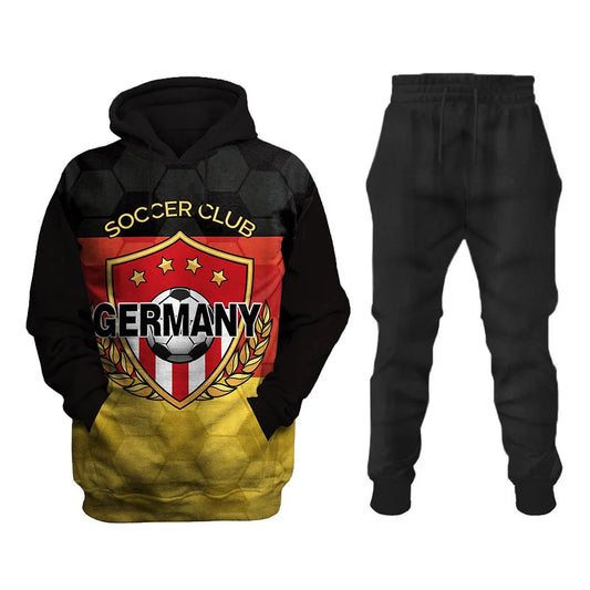 Germany 2022 Football Printed Sweatshirt Set - DUVAL
