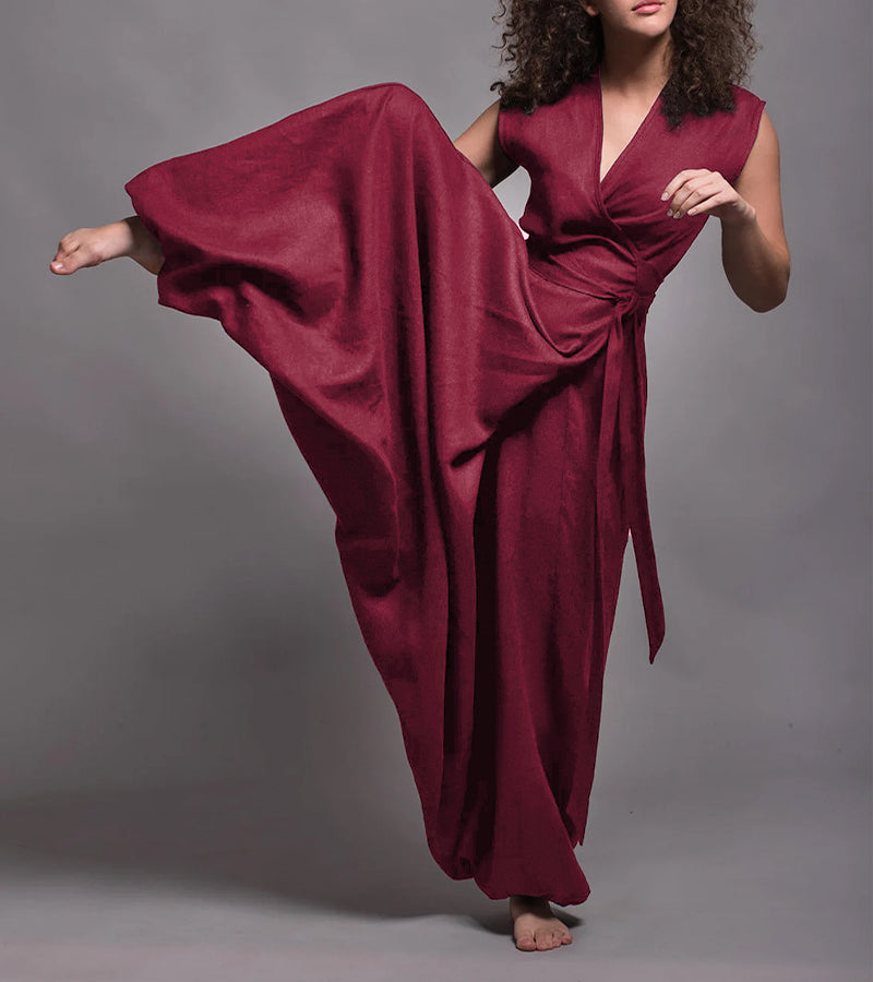 Tess Convertible Linen Jumpsuit - DUVAL