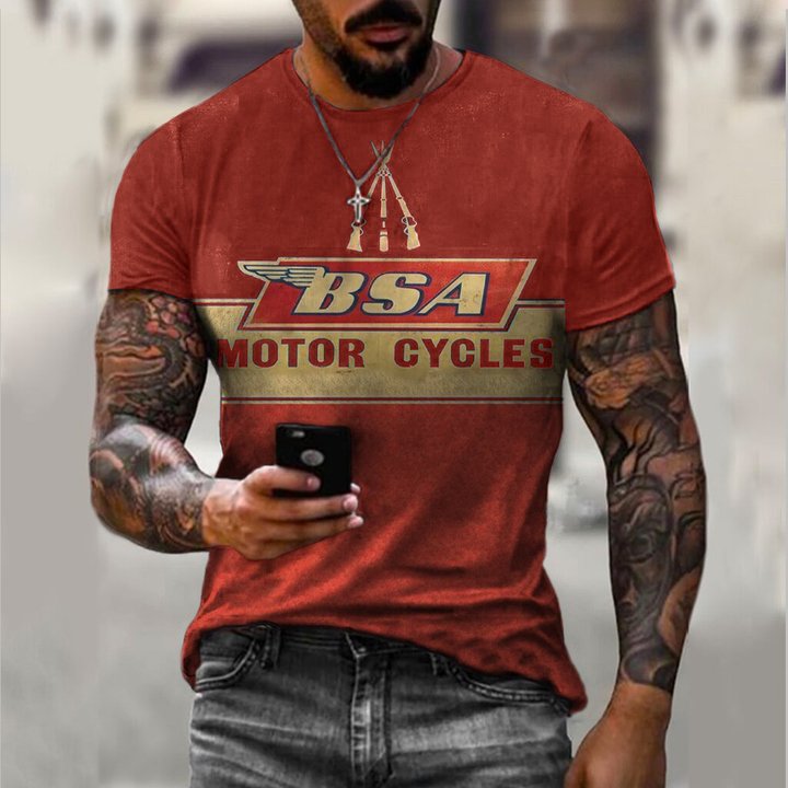 Retro contrast print short-sleeved T-shirt - DUVAL