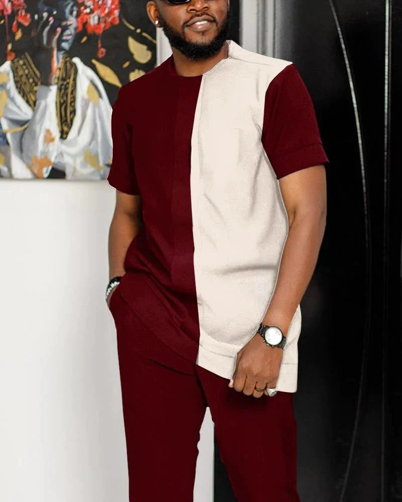 Casual Colorblock Walking Suit-022 - DUVAL