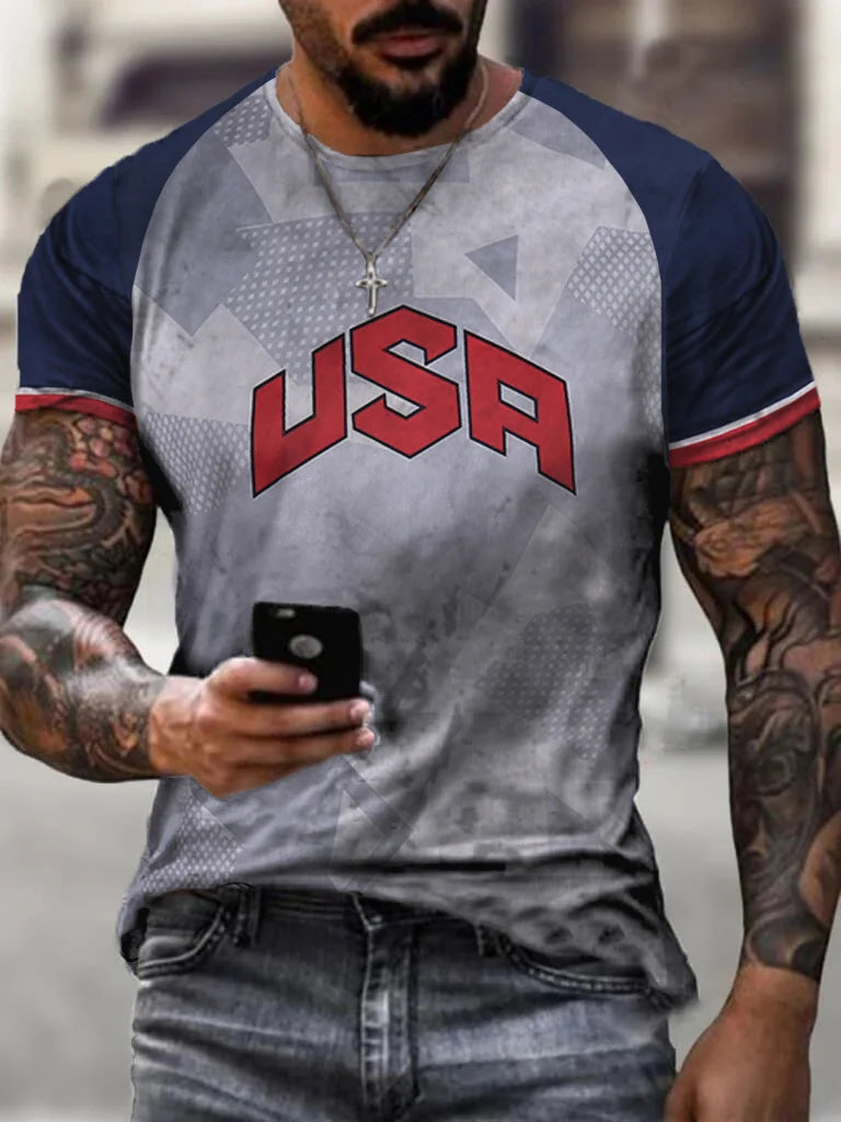 USA Sports Football Printed T-Shirt