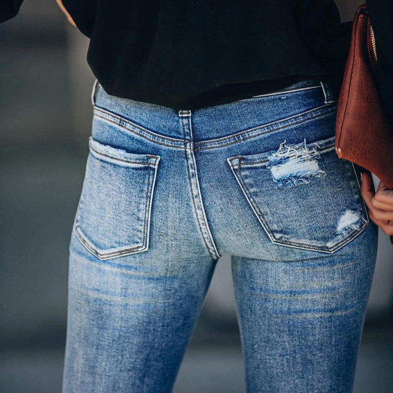Whiskering Women's Skinny Jeans