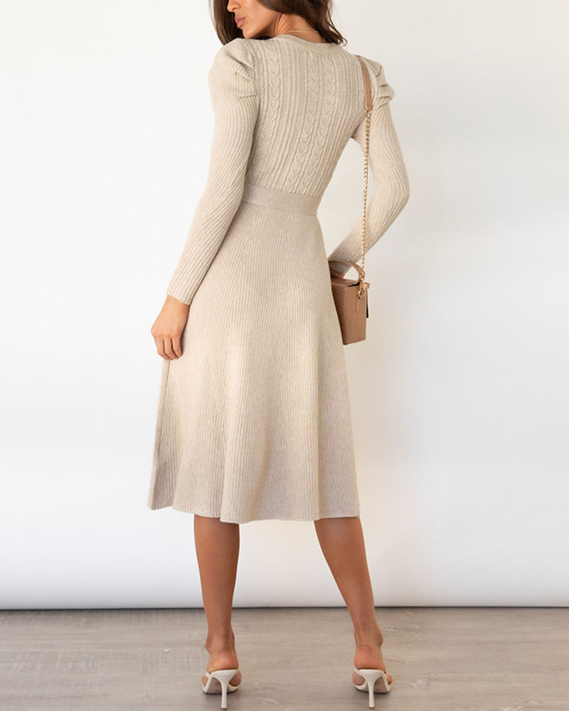 Bubble Knit Swing Dress