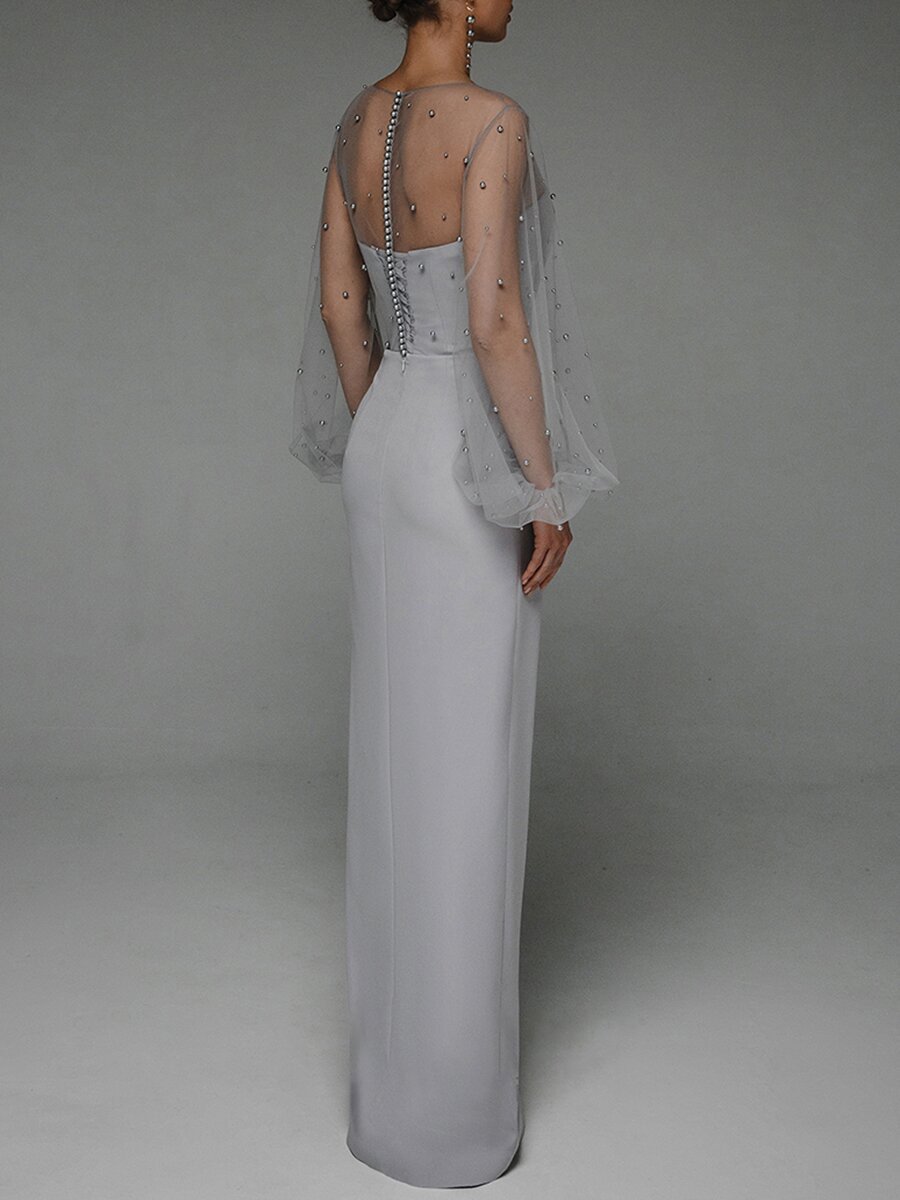 Elegant Pearl Bag Buttock Tube Dress