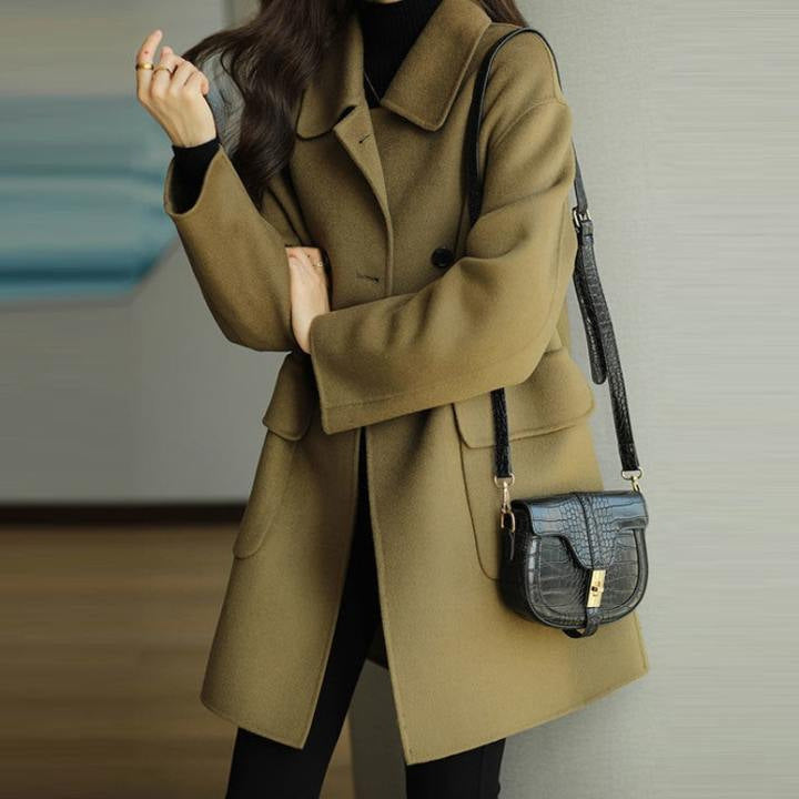 Autumn and winter thick warm and thin coat woolen coat