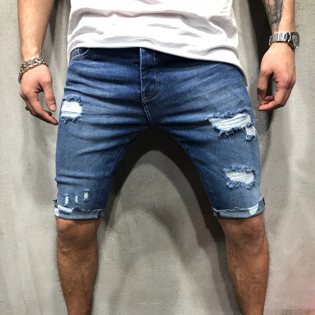 Men's Shorts Ripped Street Fashion Retro Jeans