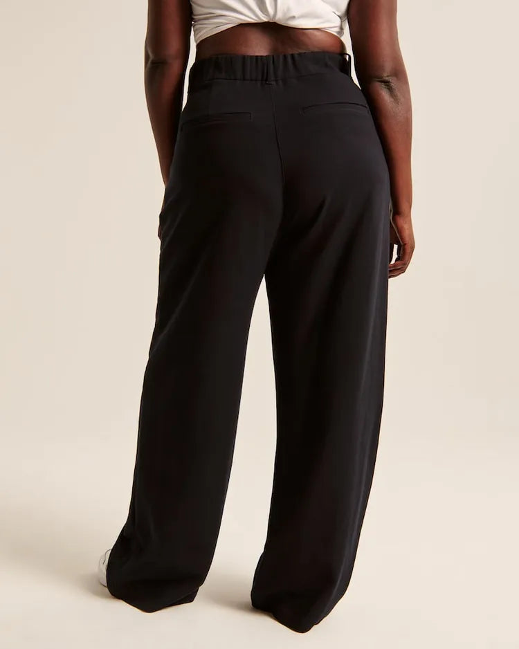 High Waist Tailored Wide Leg Pants