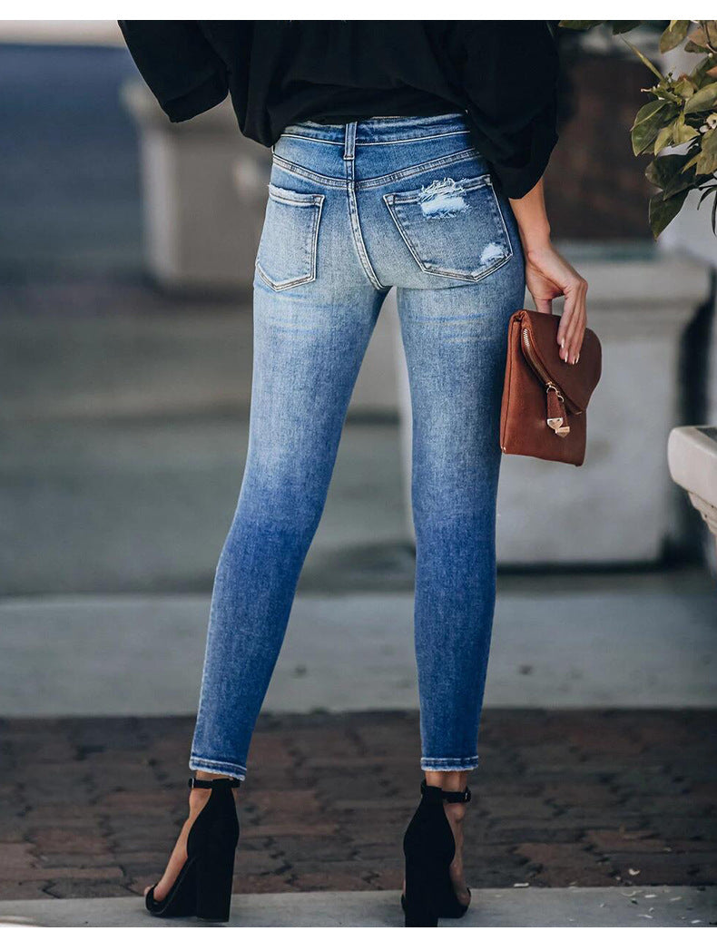Whiskering Women's Skinny Jeans