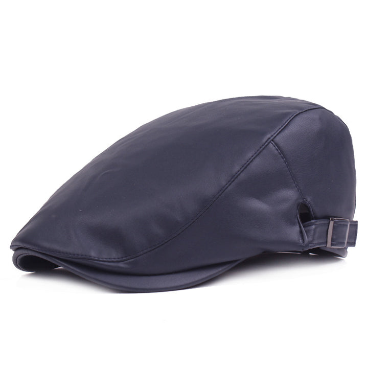 Leather Vintage Beret - DUVAL