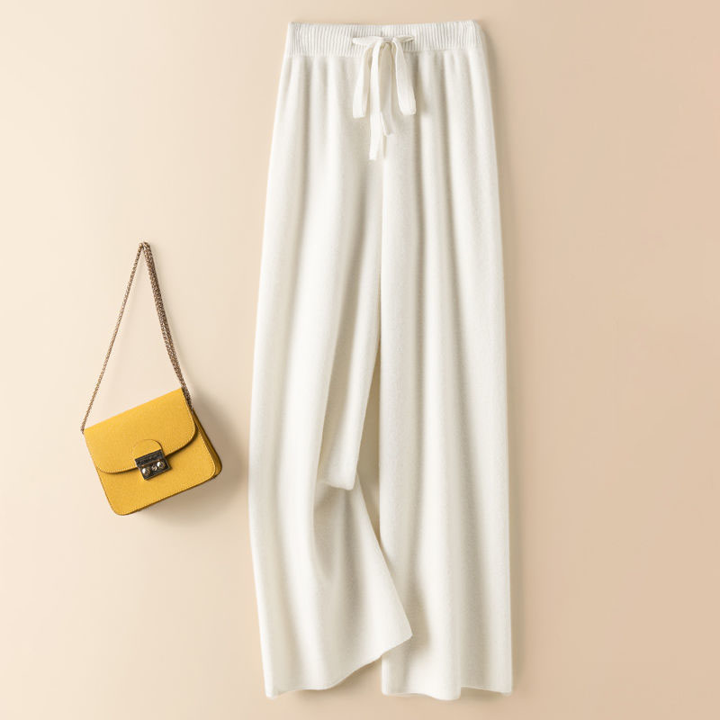 Thickened all-match autumn and winter drape knitted trousers