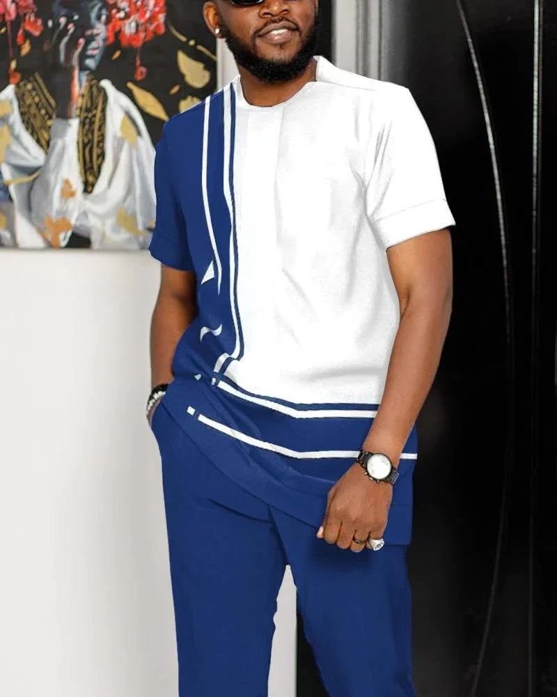 Casual Colorblock Walking Suit-017 - DUVAL