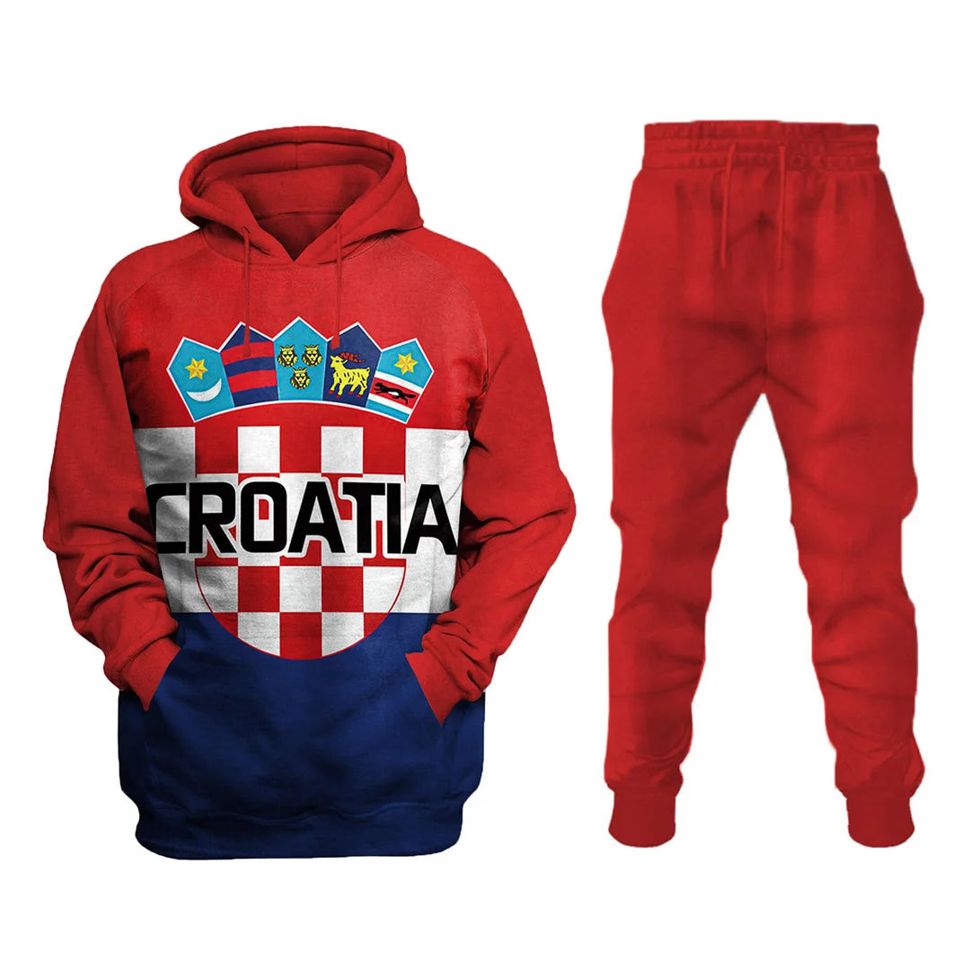Croatia Football 2022 Printed Sweatshirt Set