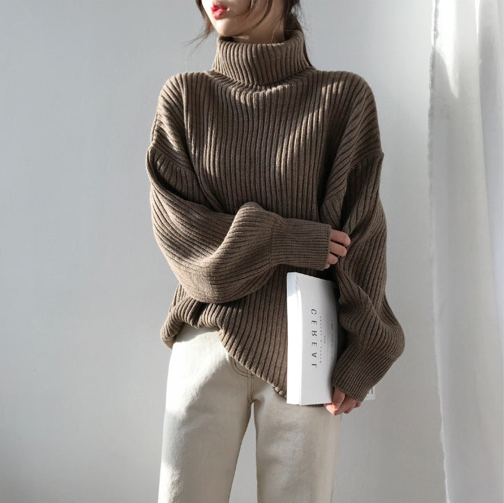 Lazy Padded Pullover Outer Knit Sweater