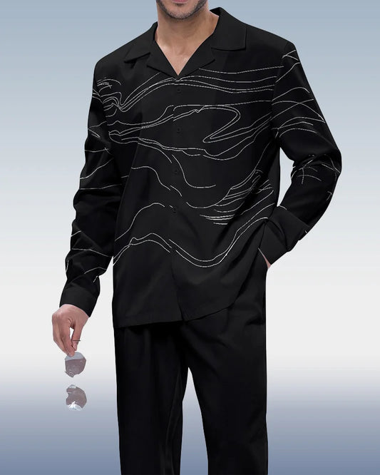 Men's Fashion Casual Long Sleeve Walking Suit 021 - DUVAL