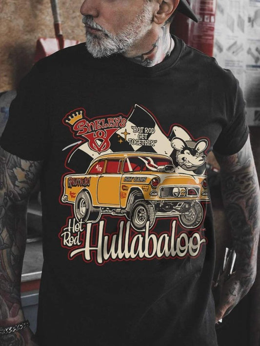 Hot Rod Hullabaloo E Car T-Shirt - DUVAL