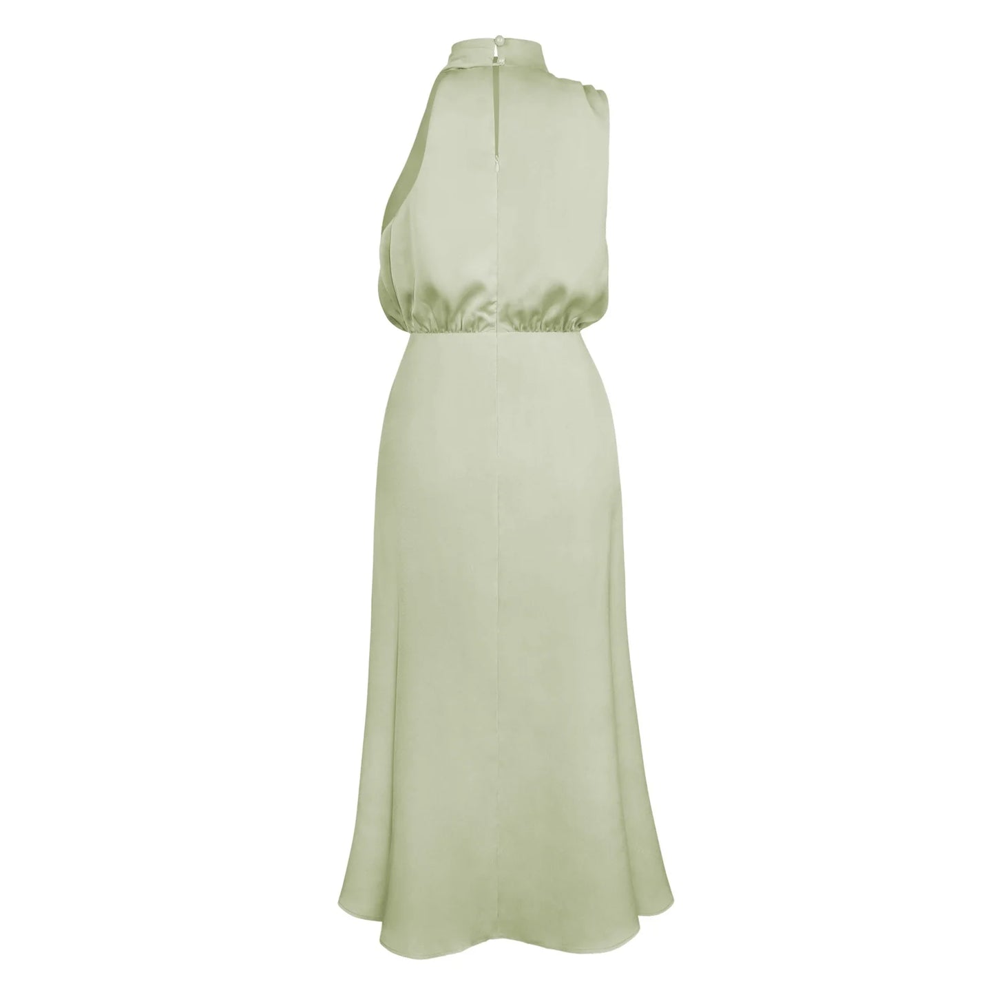 Elegant Crinkle Design Midi Dress