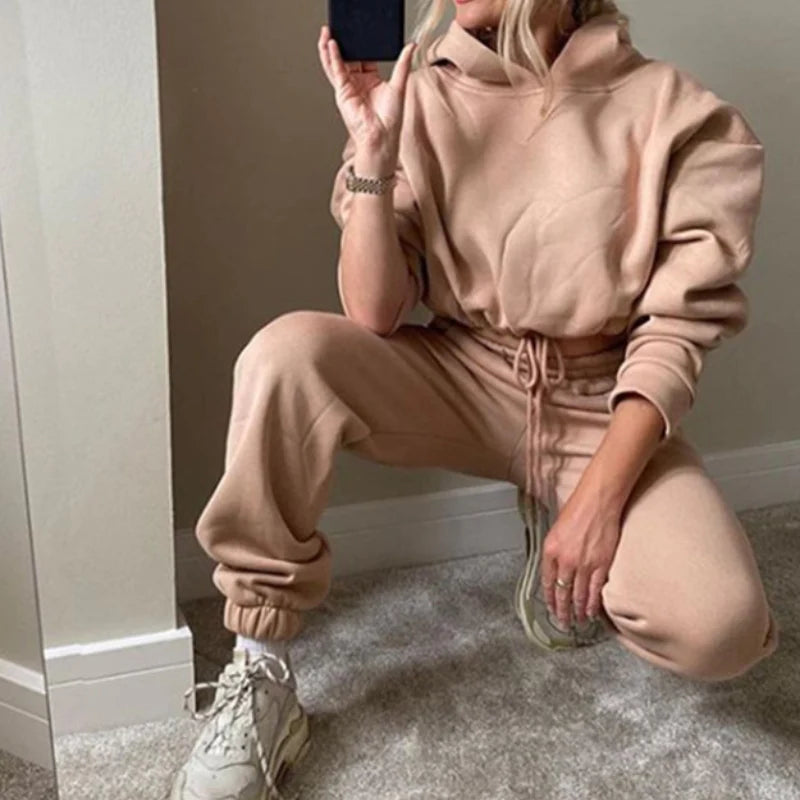 Two-piece Long-sleeved Sports And Leisure Sweater Suit