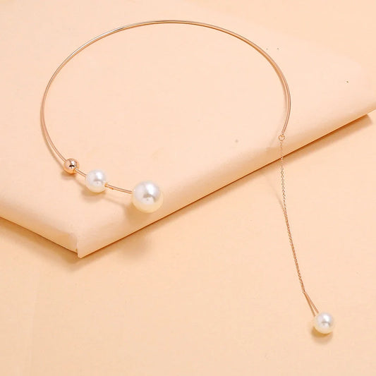 Collier pendentif perle de style nordique