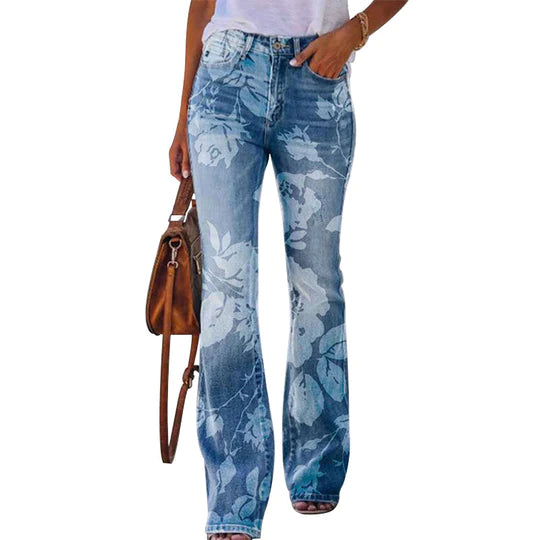 4-Button Flare Jeans - DUVAL