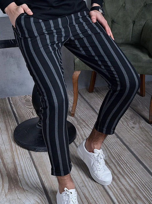 Men's Vintage Stripe Casual Pants - DUVAL