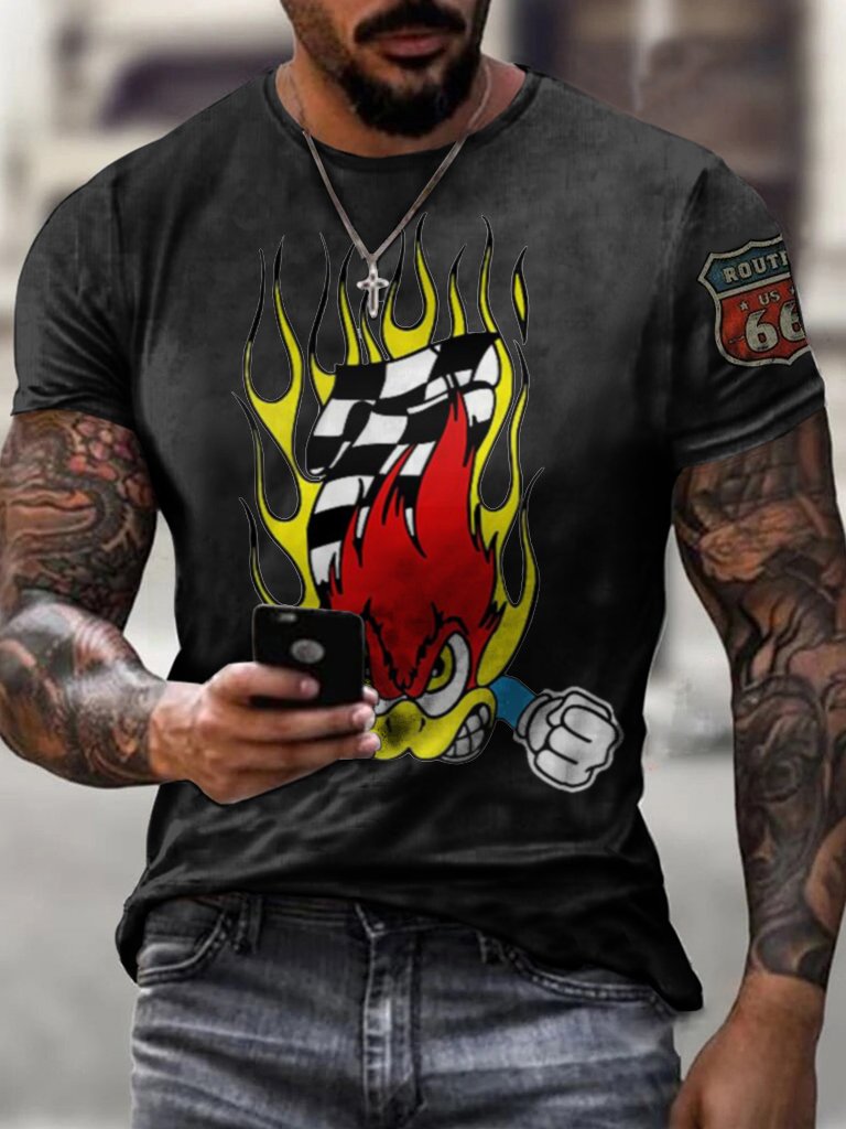 Men's Horsepower Printed Fashion T-Shirt - DUVAL
