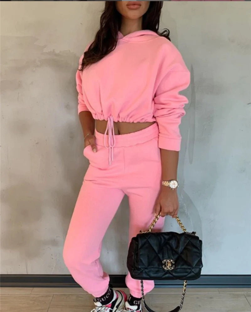 Two-piece Long-sleeved Sports And Leisure Sweater Suit
