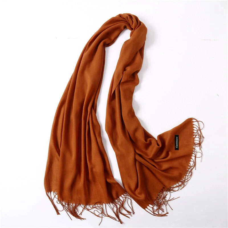 Classic Solid Color Cashmere Scarf