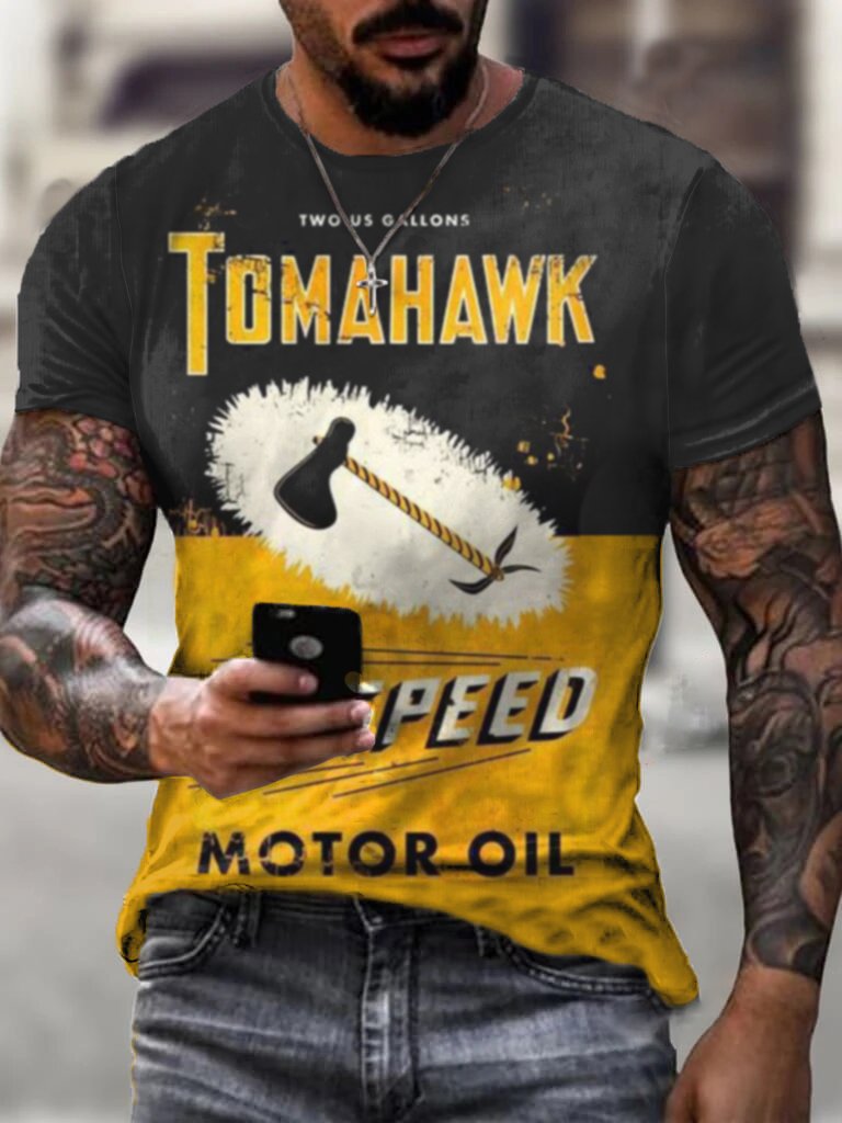 Tomhake Men's Vintage Print T-Shirt - DUVAL