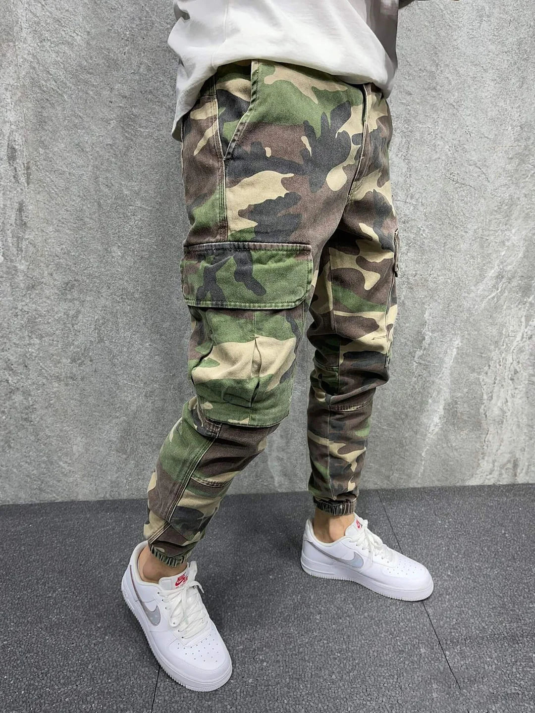 Men Camouflage Pocket Casual Trousers - DUVAL