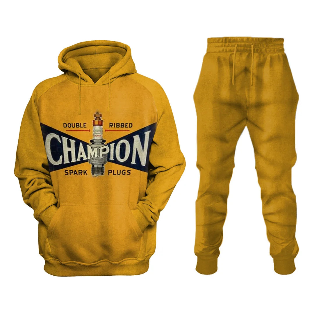 Champion Retro Casual Sweatshirt Set