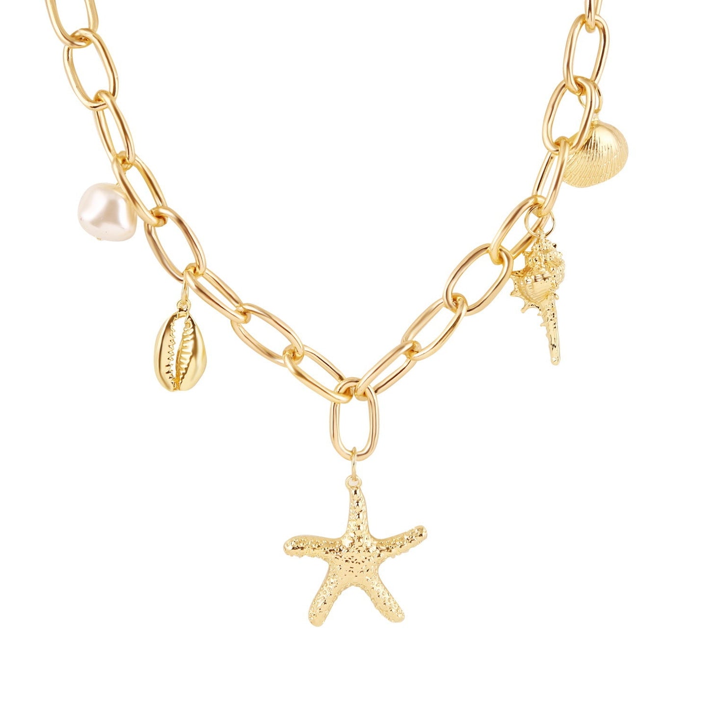 Starfish Shell Conch Necklace