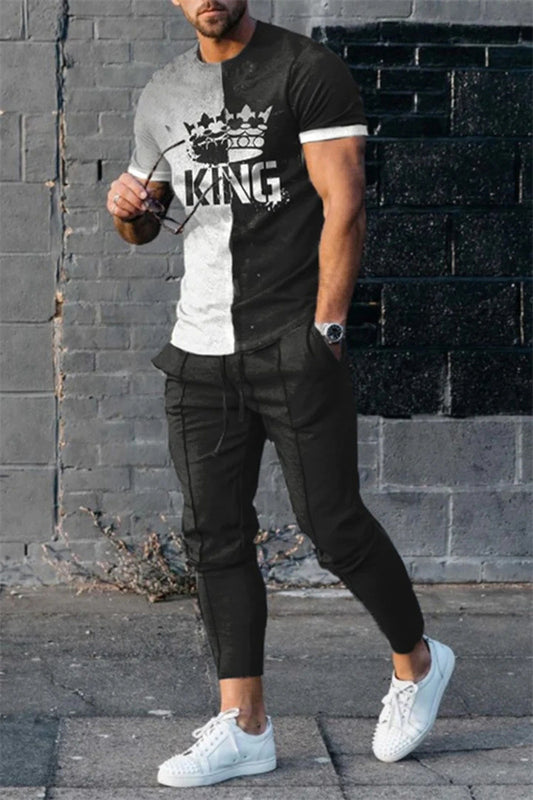 King Crown City Tracksuit Men's Casual Luxury Sets