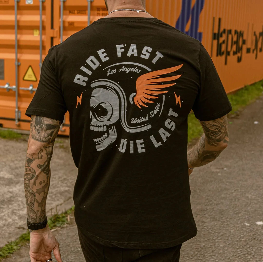 RIDE FAST DIE LAST Couple Models T-Shirt