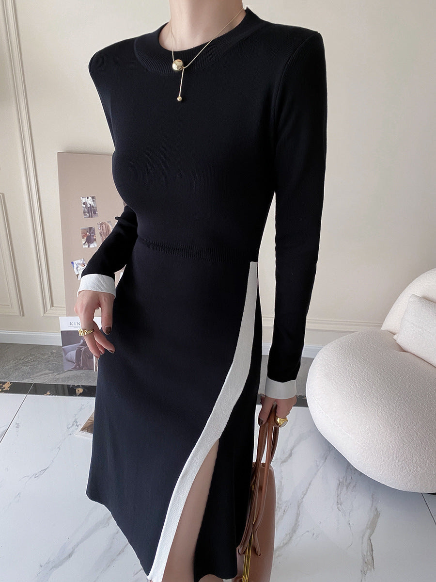 Chic Slit Knit Dress