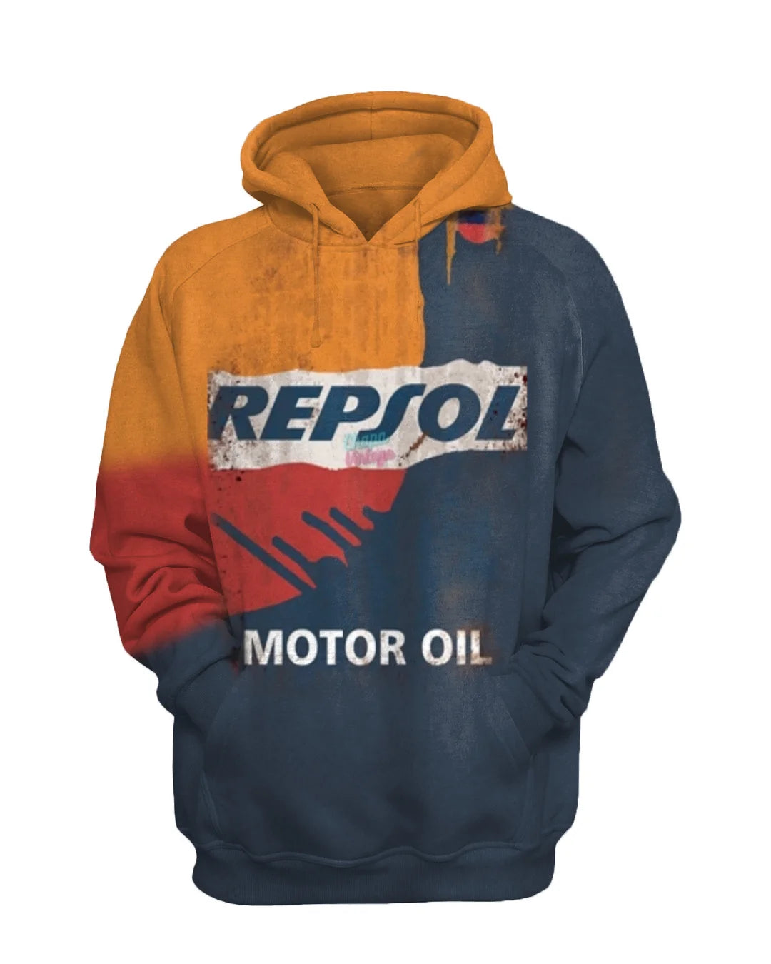 Repsol Retro Engine Oil Rust Plate Print Sweatshirt Set - DUVAL