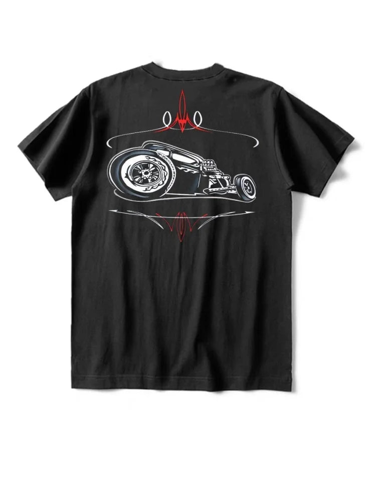 Men's cartoon car black T-Shirt - DUVAL