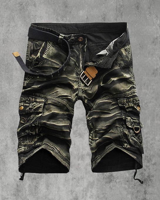 Mens Outdoor Camouflage Casual Shorts - DUVAL
