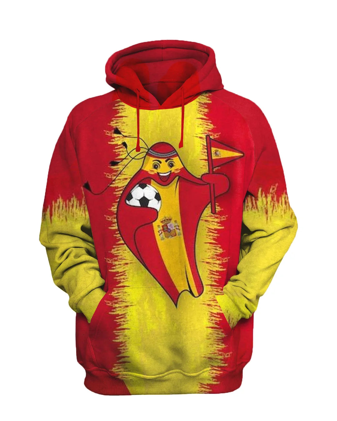 Spanish Mascot Printed Sweatshirt Set
