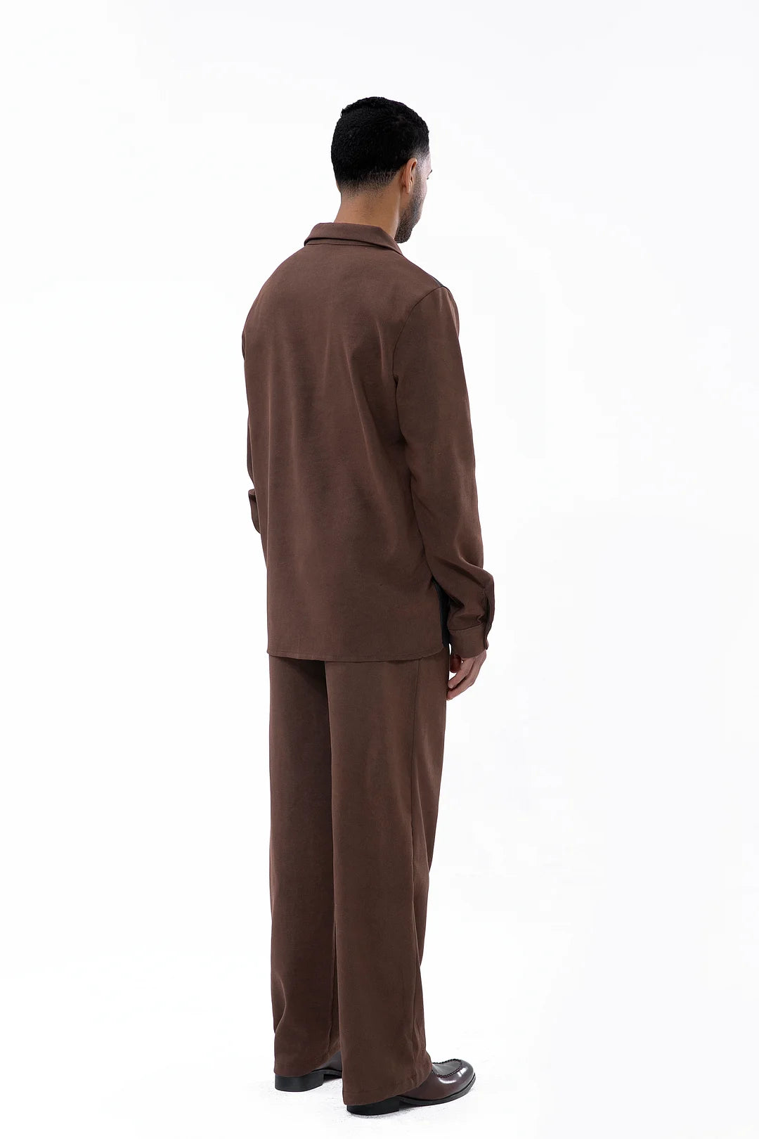 Men's Brown Suede Long Sleeve Walking Suit 028
