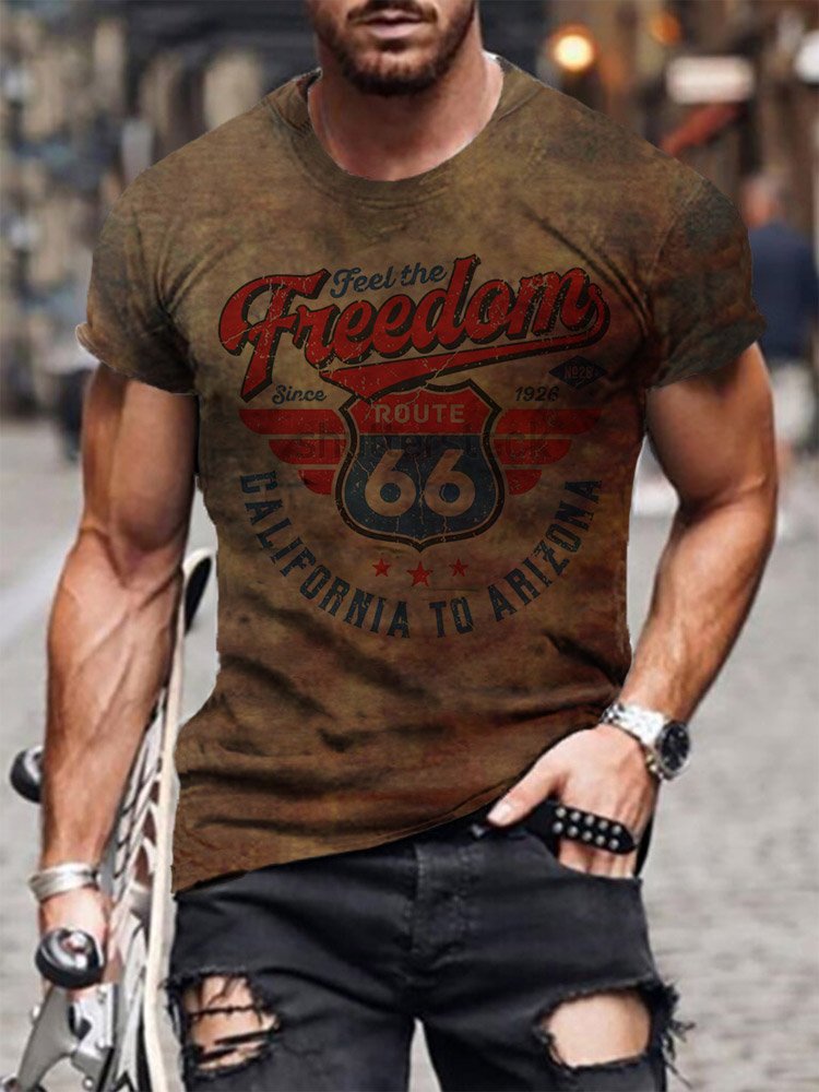 Men's Fashion Route 66 T-shirt - DUVAL