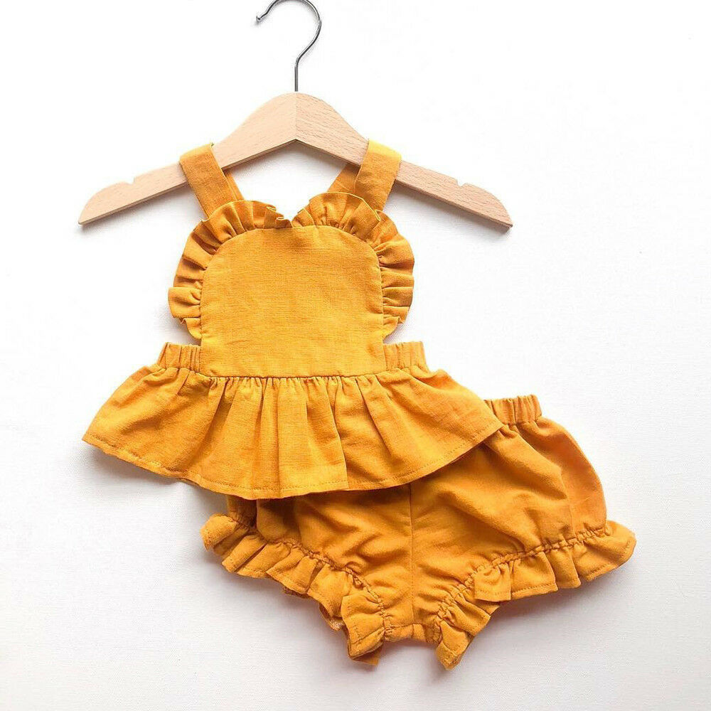 Summer children's flying sleeve two piece set