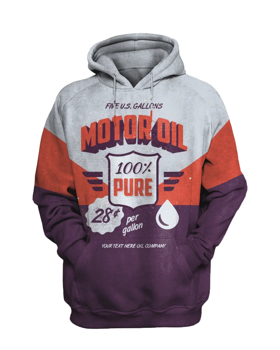 Retro Casual Print Sweatshirt Set - DUVAL