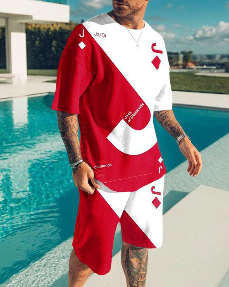 Oversized  T-Shirt & Shorts Set - DUVAL