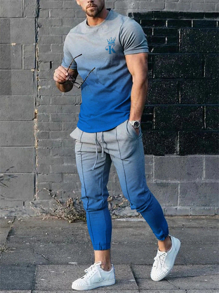 King Blue City Tracksuit Men's Casual Luxury Sets – DUVAL