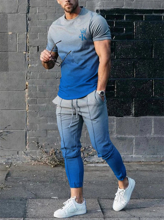 King Blue City Tracksuit Men's Casual Luxury Sets