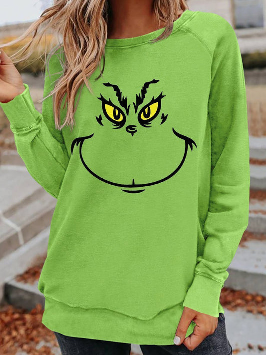 Grinch Christmas Crew Neck Sweater Fashion Pullover - DUVAL