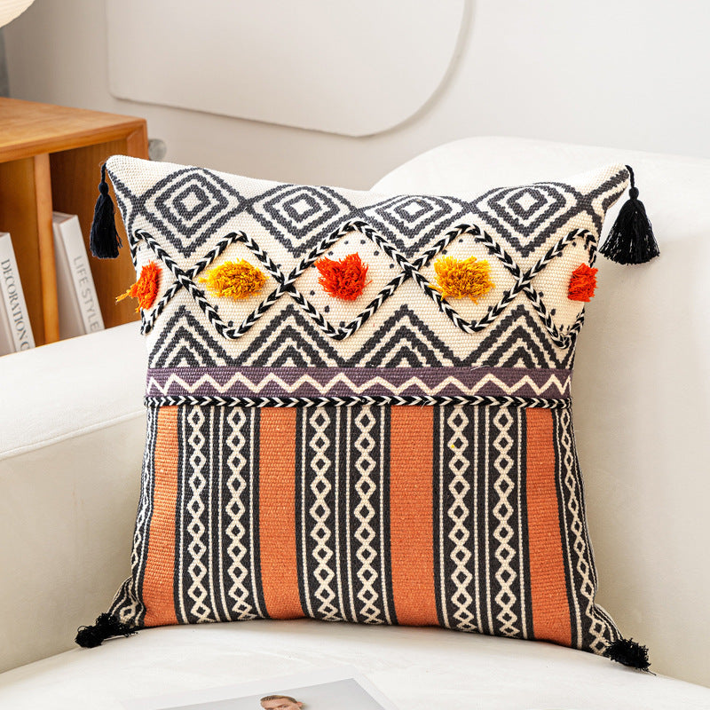 Ethnic style cotton hemp Bohemian pillowcase cushion