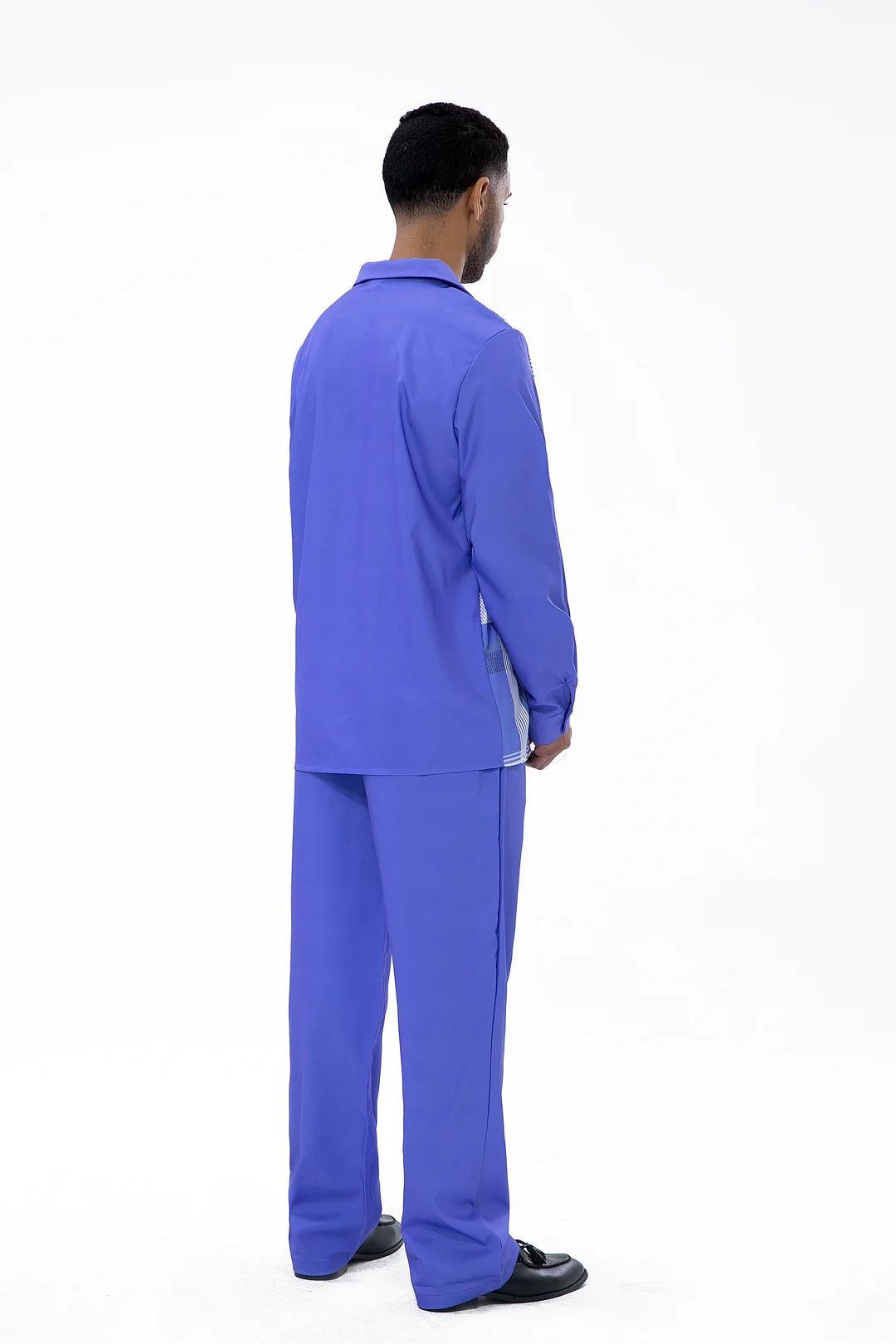 Purple Long Sleeve Trouser Line Two-Piece Walking Suit